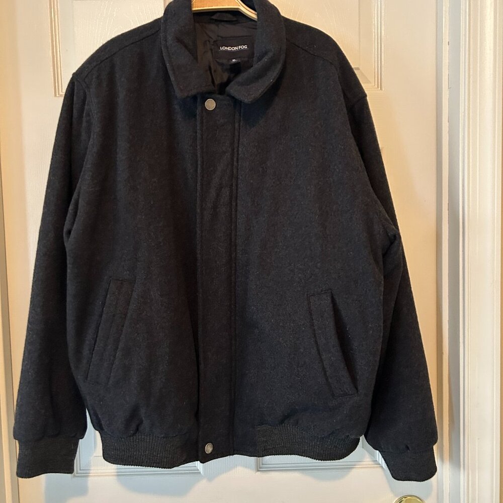 Quiet Luxury London Fog Wool Bomber Jacket - Minimalist Winter Essential